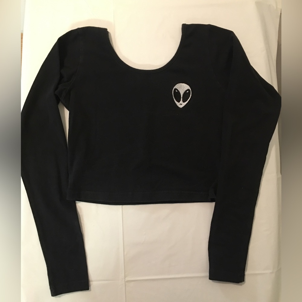 Girls long sleeve crop top